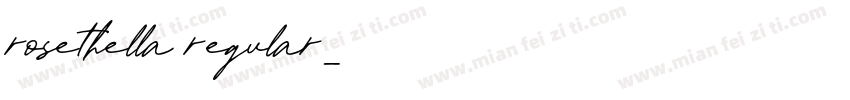 rosethella regular字体转换